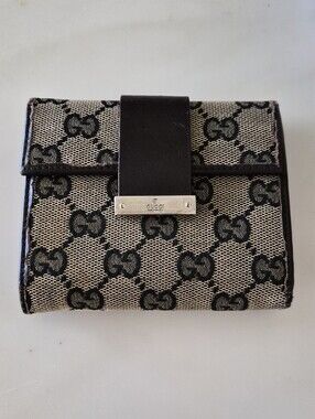 Gucci Monogram Canvas Trifold Wallet